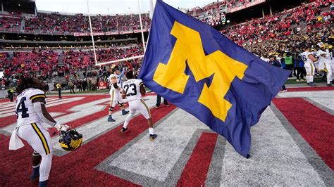 Michigan Football Displays Flag Team Planted After Beating Ohio State