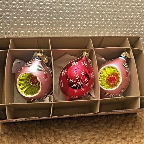 Christopher Radko Fantasia Hand Blown Christmas Ornaments Complete Set