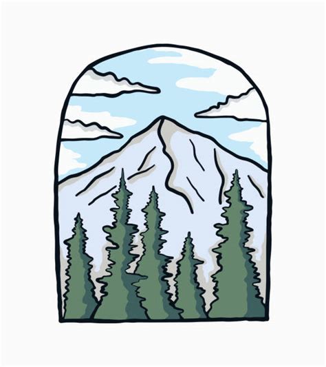 20 Mt Hood Forest Stock Illustrations Royalty Free Vector Graphics