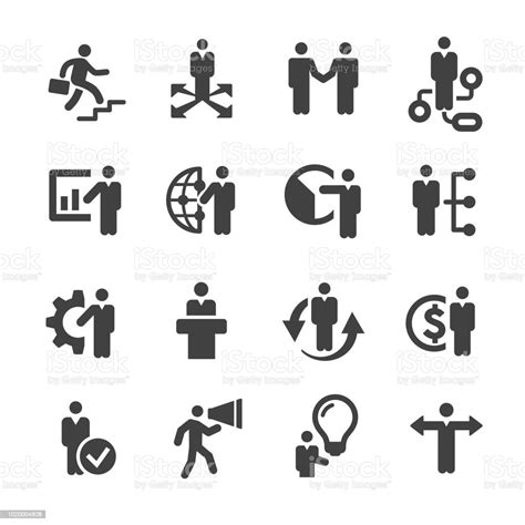 Business People Icons Set Acme Series Stock Illustration Download