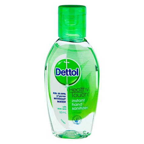 Dettol hand sanitizer mengandung alkohol sebagai agen antiseptik yang efektif dalam membunuh bakteri atau kuman secara cepat tanpa air. Dettol Instant Hand Sanitizer Refresh 50ml