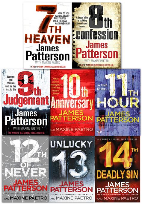James Patterson Womens Murder Club Series 8 Books Collection Set (7-14