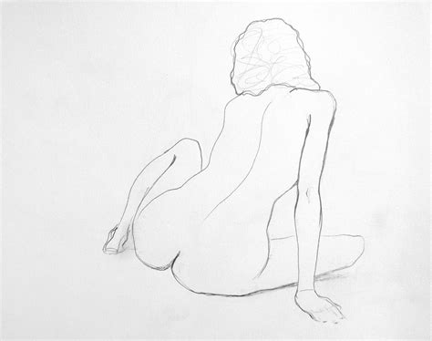 Female Nude Line Drawing