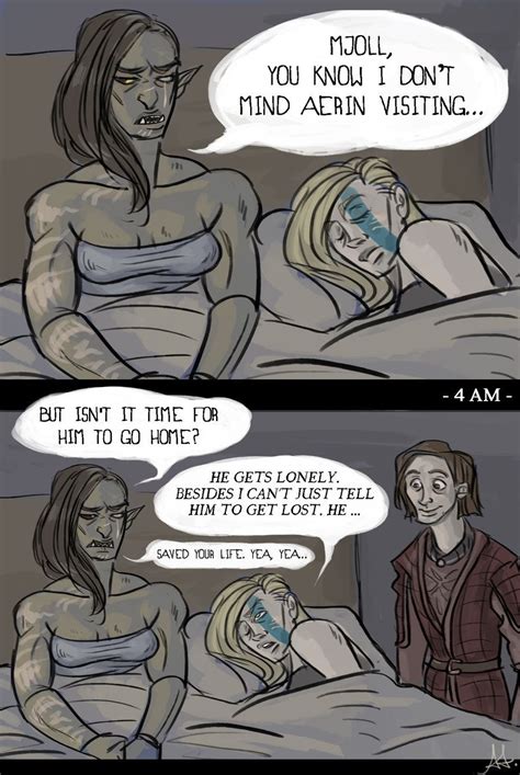 Skyrim Mjoll The Lioness Comic By Noroone On Deviantart Com Skyrim Funny Skyrim Comic Elder