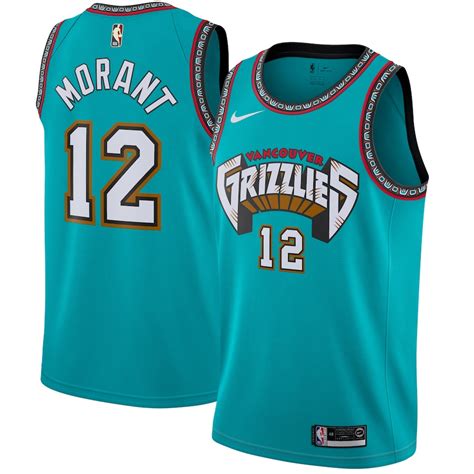 Mens Nike Ja Morant Turquoise Memphis Grizzlies Hardwood Classics