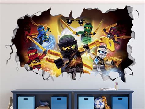 Lego Ninjago Wall Decal Sticker Vinyl Decor Door Extra Large Smashed