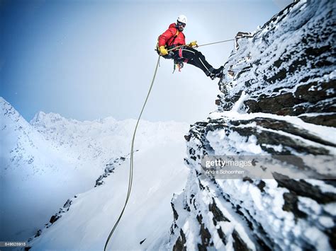 Mountain Climber In The Austrian Alps High Res Stock Photo Getty Images