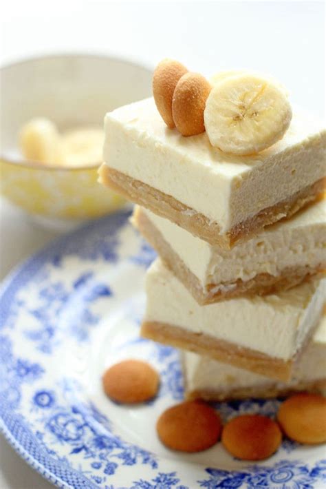 Banana Pudding Cheesecake Bars With Banana Blondie Crust Recipe