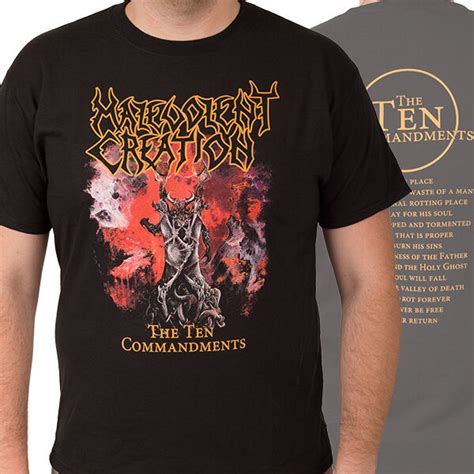 Malevolent Creation The Ten Commandments T Shirt Medium Ebay