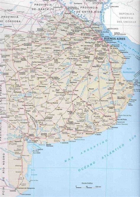 Mapa Provincia De Buenos Aires Argentina Tamaño Completo
