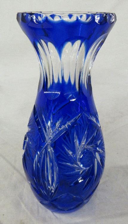 Cobalt Blue Lead Crystal Vase Lead Crystal As It Was Known