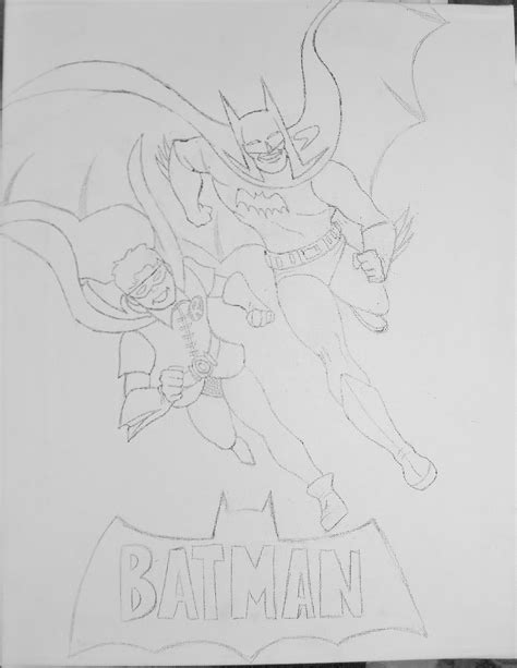 Drawings Of Batman And Robin In Pencil