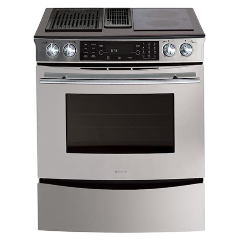 Jenn AirÂ 30 Inch Downdraft Electric Slide In Range Color Stainless