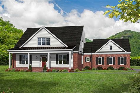 Classic Farmhouse Plan With Brick Accents And Bonus Expansion 68584vr