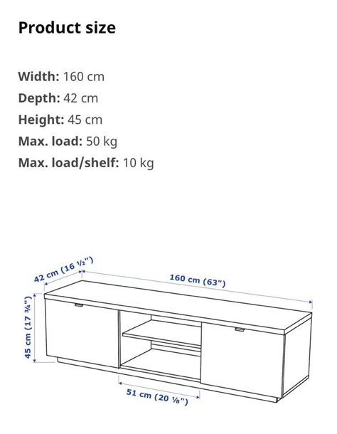 Ikea Byas Tv Console Cabinet Free Delivery Furniture Shelves