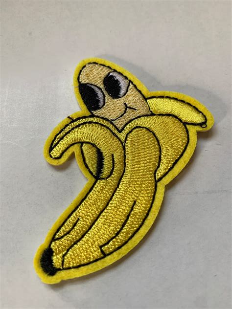 Yellow Banana Embroidery Iron On Patch Fruit Iron On Or Sew It Etsy