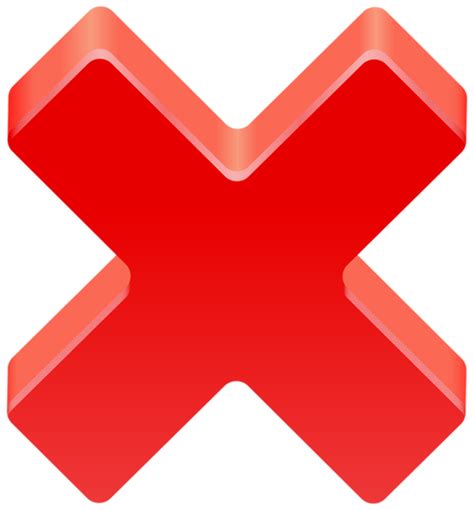 Download High Quality Red X Transparent Large Transparent Png Images