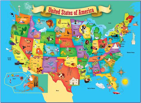 United States Map For Children