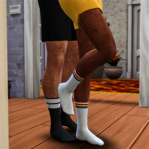 Striped Athletic Crew Socks Glammooses Sims 4 Custom Content