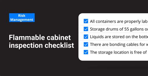 Flammable Cabinet Inspection Checklist Frontline Data Solutions