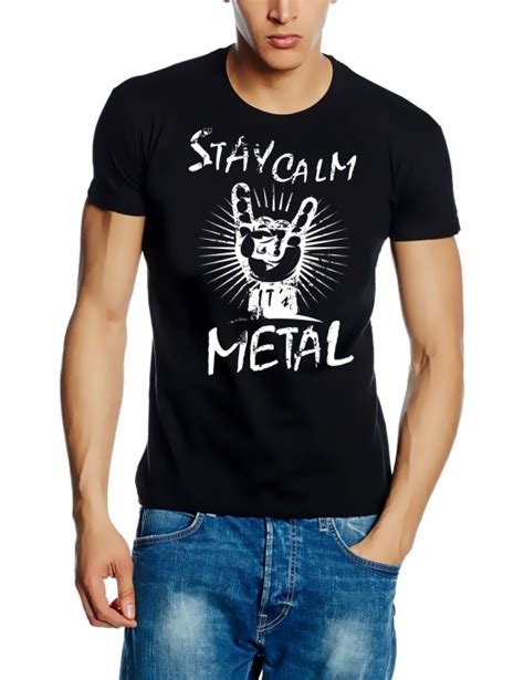 Stay Calm Its Metal T Shirt Oder Hoodie Schwarz S M L Xl 2xl 3xl