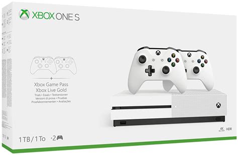 Xbox One S Console White With 2 Controllers 1tb