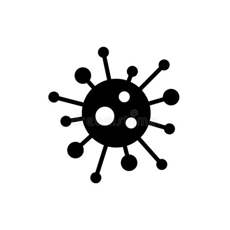 Vector Virus Icon In Simple Flat Style Stock Vector Illustration Of