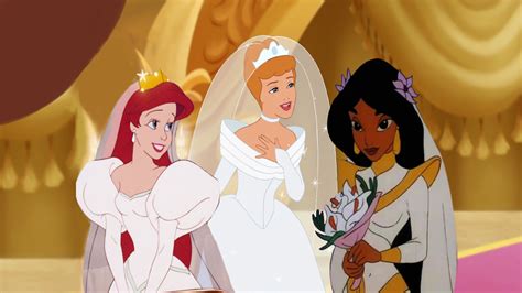 Disney Princesses Weddings Ariel Cinderella And Jasmi