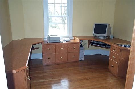 Custom Home Office Desk And Bookshelves By Beacon Custom