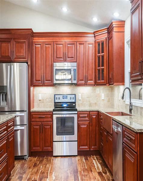 Designing A Kitchen With Cherry Wood Cabinets Kitchen Cabinets