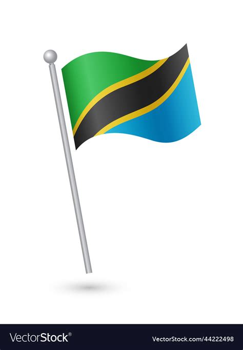 Tanzania National Flag Royalty Free Vector Image
