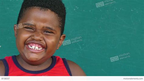 46 Black Children Portrait Happy Young Boy Laughing At Camera Stock