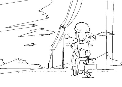 Tsukumizu Yuu Original Animated Animated  1girl Cloud Driving
