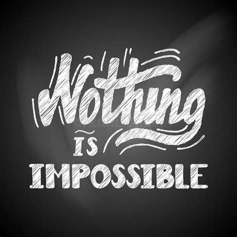 Nothing Is Impossible Lettering Stock Illustration Illustration Of