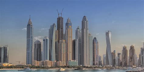 Dubai City Skyline View Of Dubai Marina From The Jumeirah Flickr