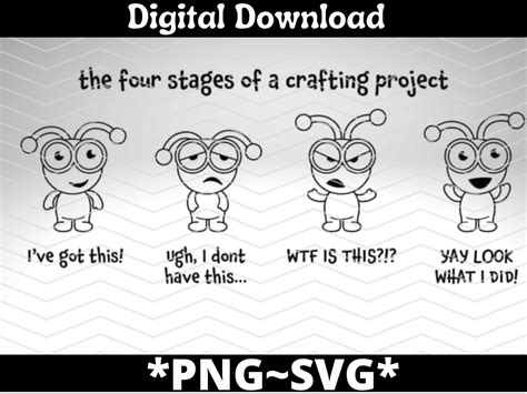 4 Stages Of Crafting Png Digital Download Png Svg Etsy