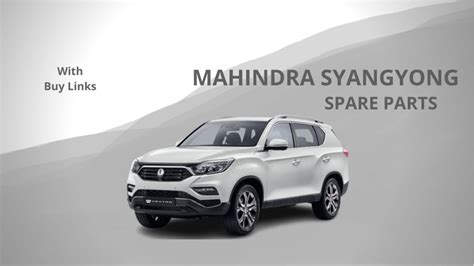 Mahindra Syangyong Spare Parts Price List With Buy Links