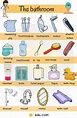 Bathroom Vocabulary: Bathroom Accessories & Furniture • 7ESL | English ...