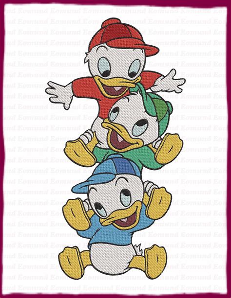 Huey And Dewey And Louie Ducktales Fill Embroidery Design 18 Etsy