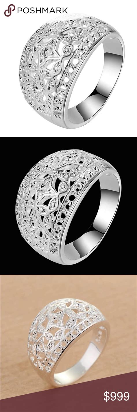 Coming Soon Gorgeous Silver Ring With Imprinted Design On The Ring