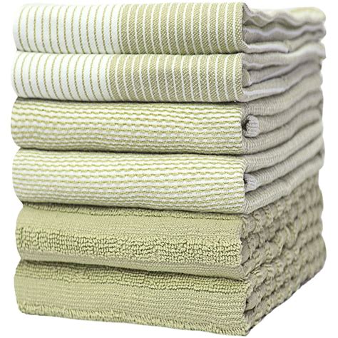Premium Kitchen Towels 20”x 28” 6 Pack Large Cotton Kitchen Hand