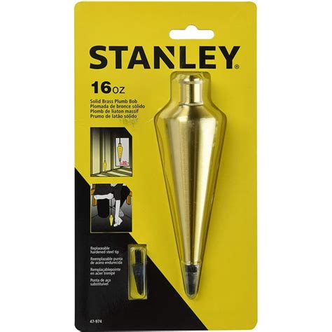 Stanley 47 974 16 Oz Brass Plumb Bob