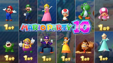 Mario Party 10 All Characters 1st Place Youtube