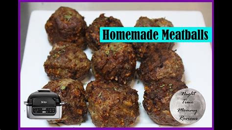 4 ground beef patties, 15 mouthwatering. JUICY HOMEMADE MEATBALLS | NINJA FOODI GRILL RECIPES - YouTube