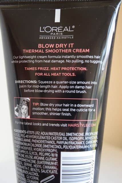 Loreal Paris Blow Dry It Thermal Smoother Cream Review