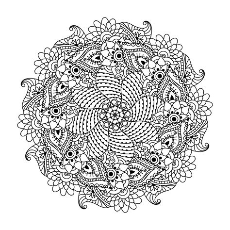 Difficult Printable Mandala Coloring Pages For Adults Difficult