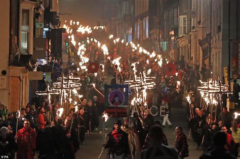 Bonfires Are Lit Across The Country For Guy Fawkes Celebrations In