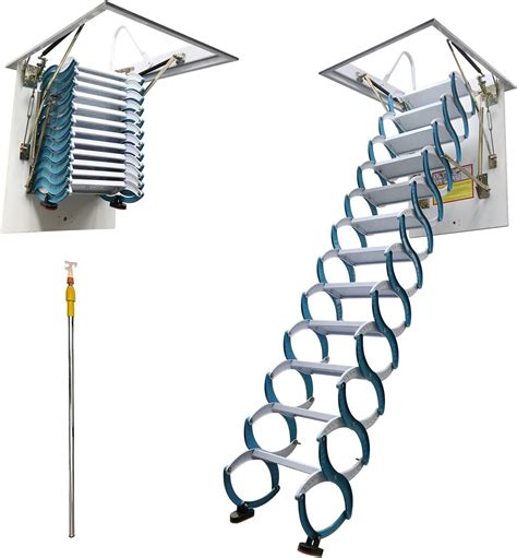 Techtongda Attic Ladder Ceiling Retractable Folding Extension Ladder
