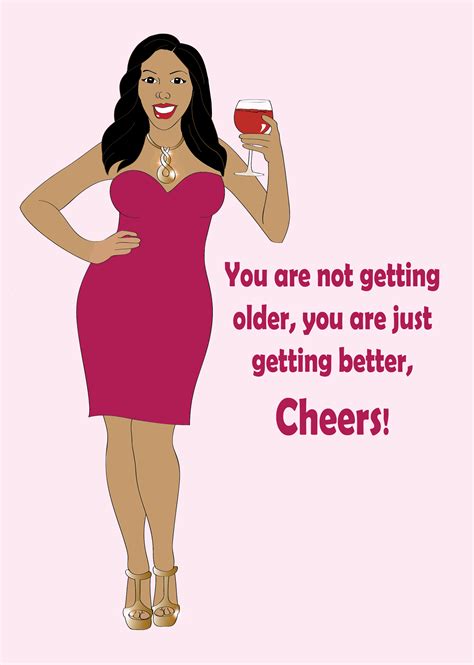 Happy Birthday Woman Relaxing In A Tub Drinking Wine On Birthday Card Birthday Wishes For