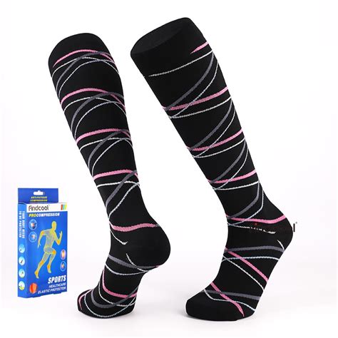 Yisheng Compression Knee High Socks Women Men Graduate Pressure Stockings For Varicose Veins